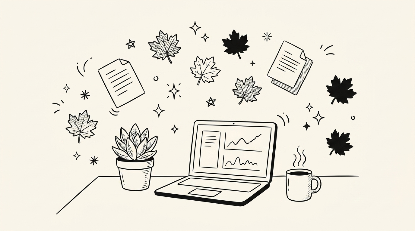 Maple Screen-Aware AI doodle illustration