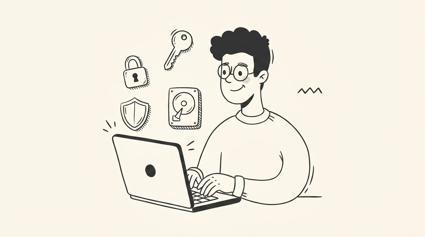 Maple Private AI Assistant doodle illustration